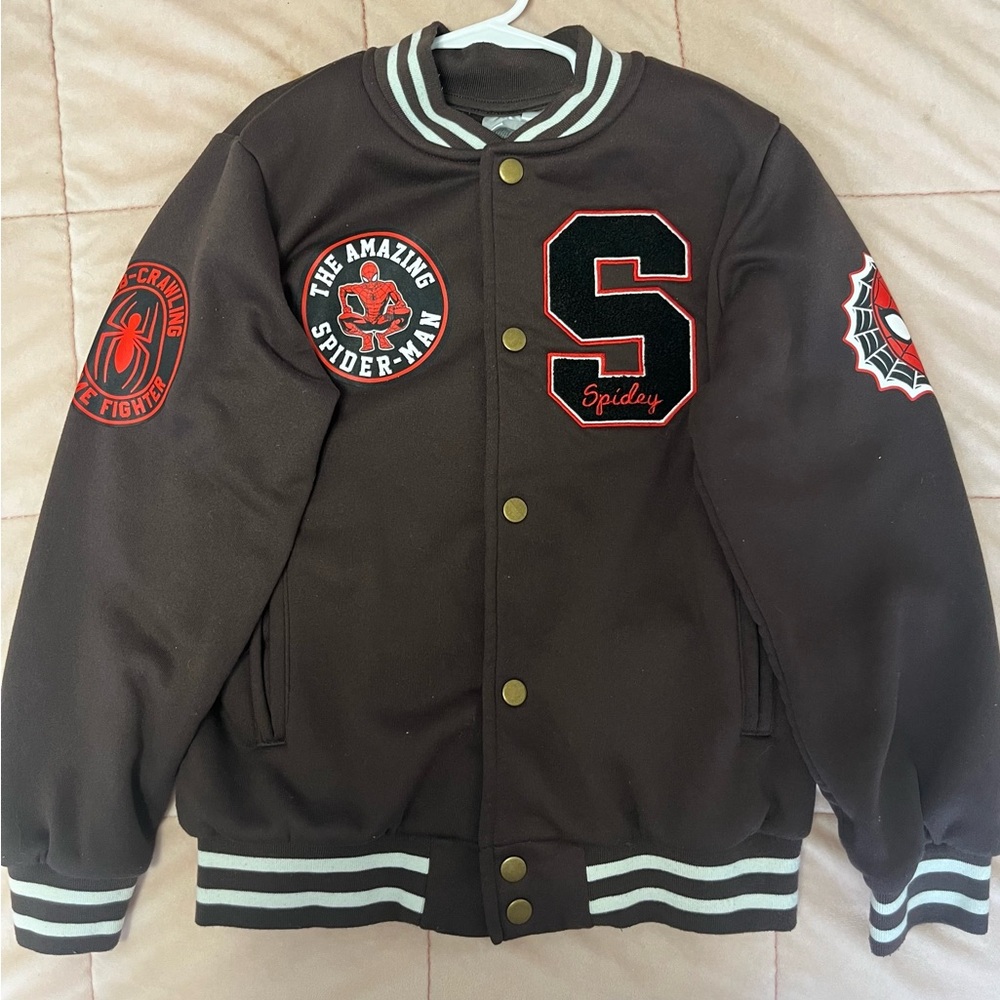 Spider-Man Brown Varsity Jacket - Kids
